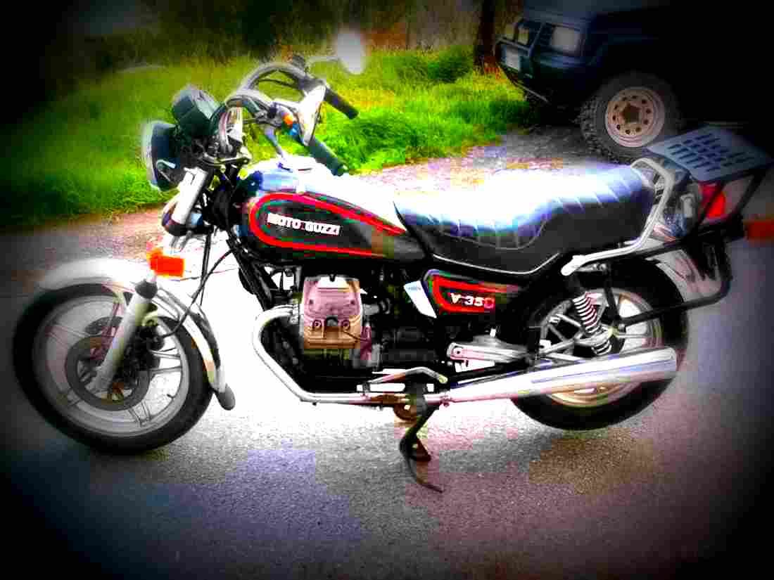 Moto Guzzi V 50 C 1983 3 motorbike A4 Photo Print