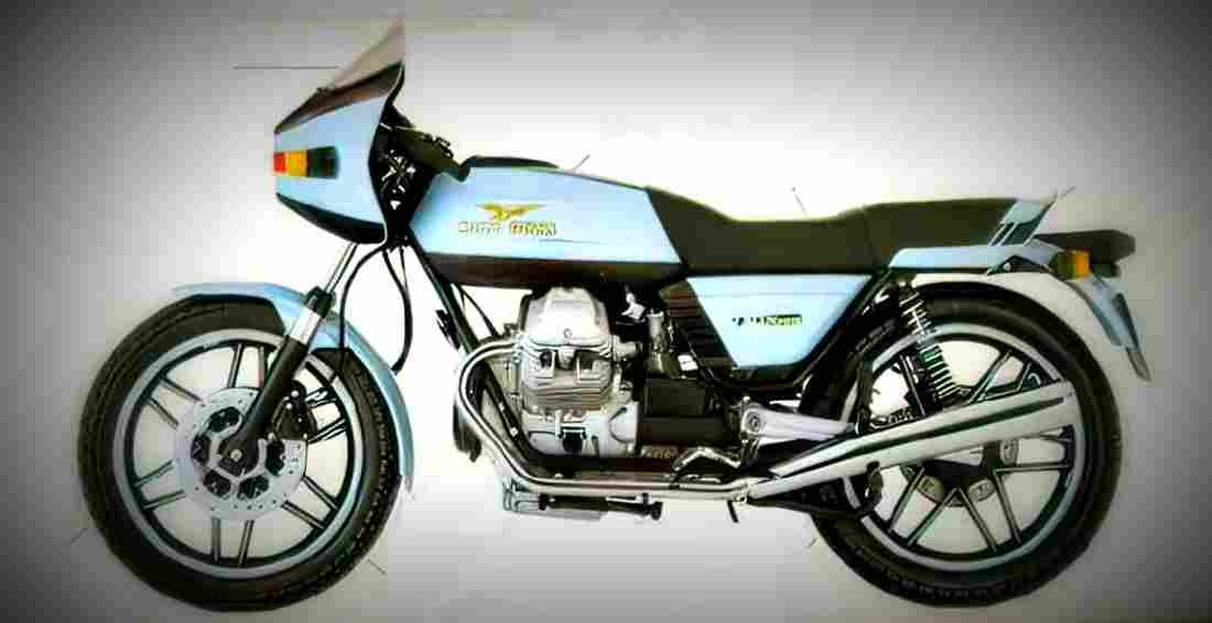 Moto Guzzi V 50 II 1980 5 motorbike A4 Photo Print