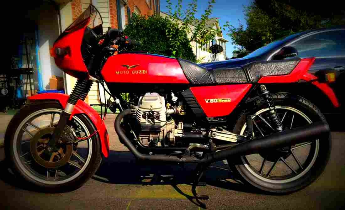 Moto Guzzi V 50 Monza 1981 2 motorbike A4 Photo Print