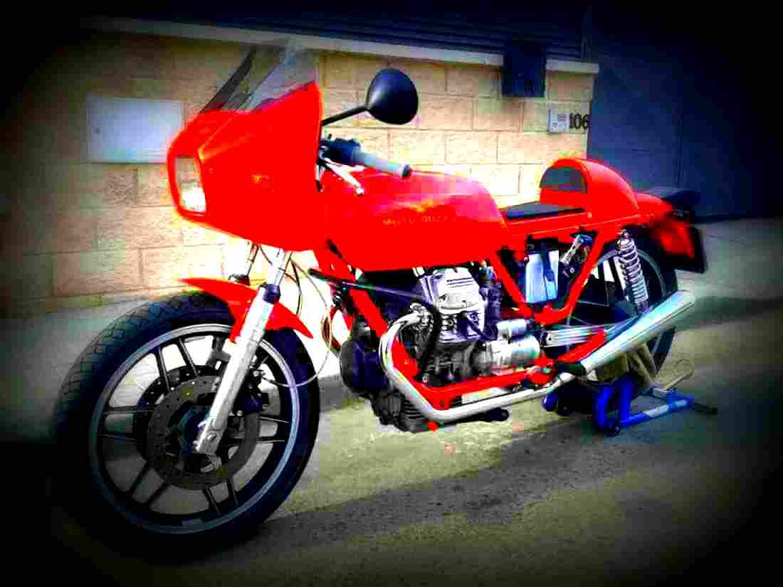 Moto Guzzi V 50 Monza 1982 4 motorbike A4 Photo Print