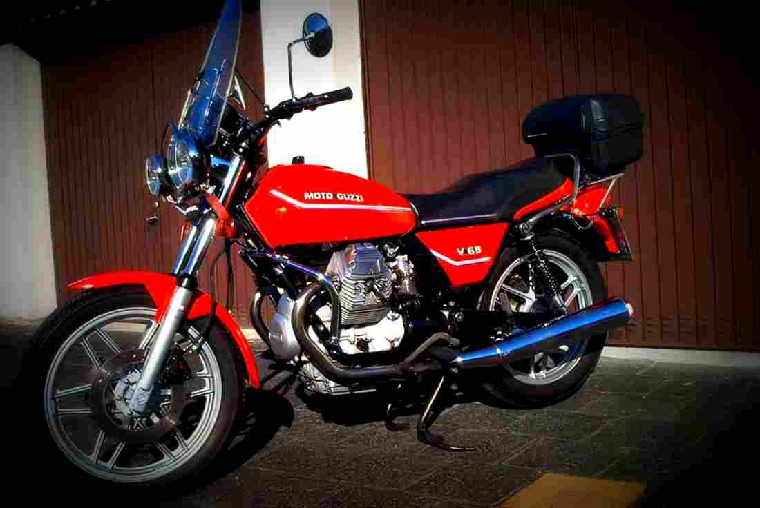 Moto Guzzi V 65 II 1986 4 motorbike A4 Photo Print