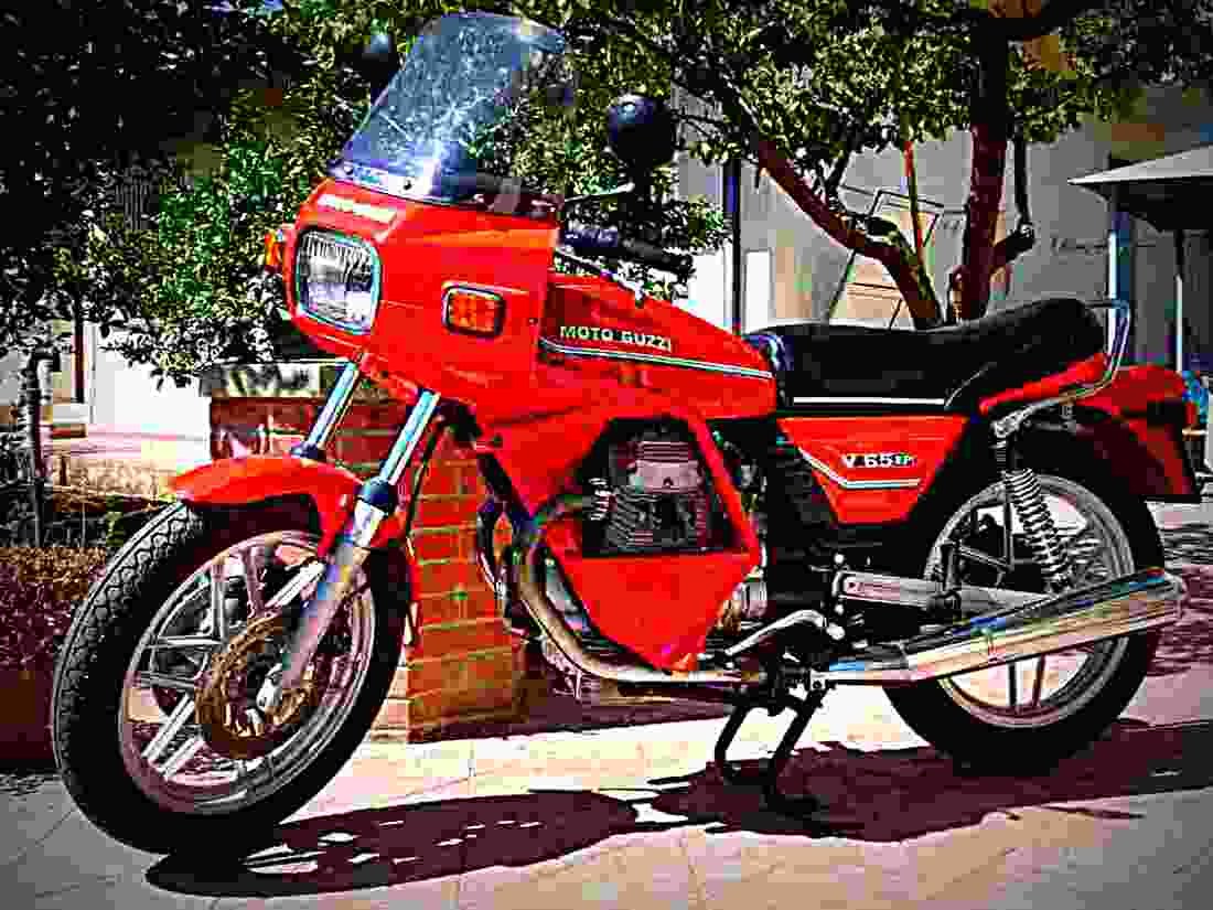 Moto Guzzi V 65 TT 1986 1 motorbike A4 Photo Print