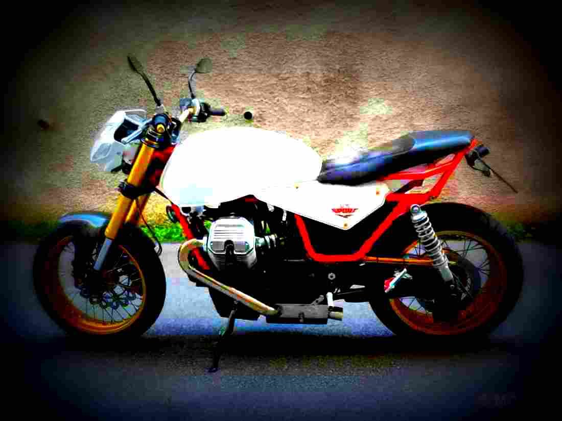 Moto Guzzi V 75 1986 2 motorbike A4 Photo Print
