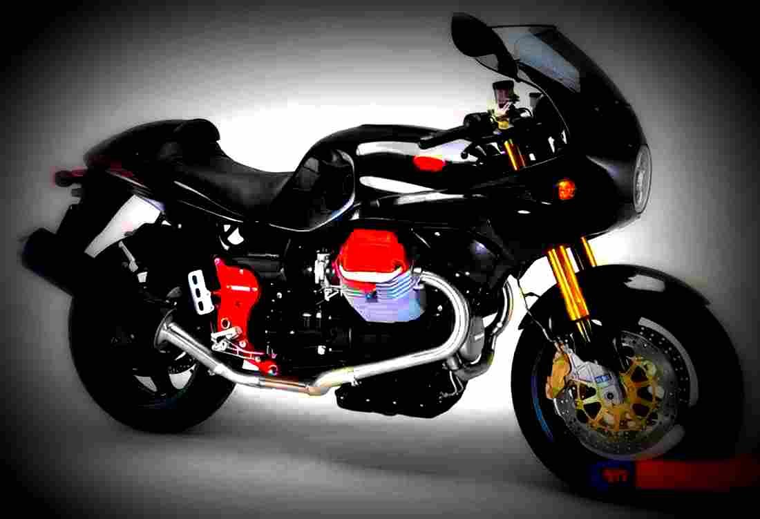 Moto Guzzi V11 Le Mans Nero Corsa 2004 2 motorbike A4 Photo Print