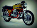 Moto Guzzi V7 1970 1 motorbike A4 Photo Print