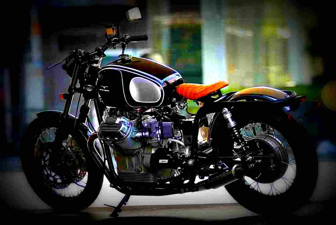 Moto Guzzi V7 Classic 750cc 3 motorbike A4 Photo Print