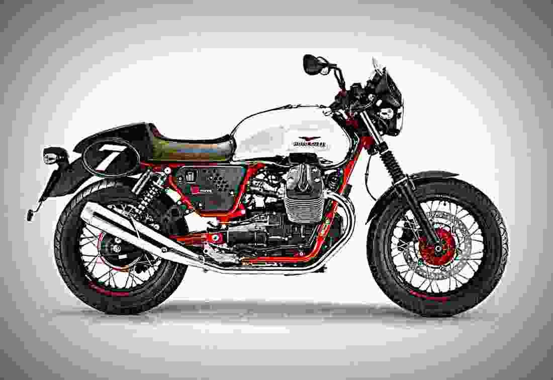 Moto Guzzi V7 II Racer ABS 2017 3 motorbike A4 Photo Print