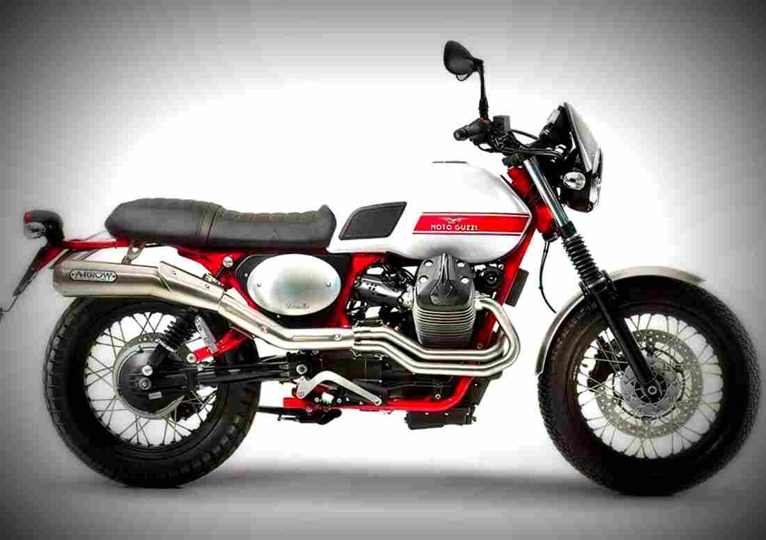 Moto Guzzi V7 II Stornello 2017 3 motorbike A4 Photo Print