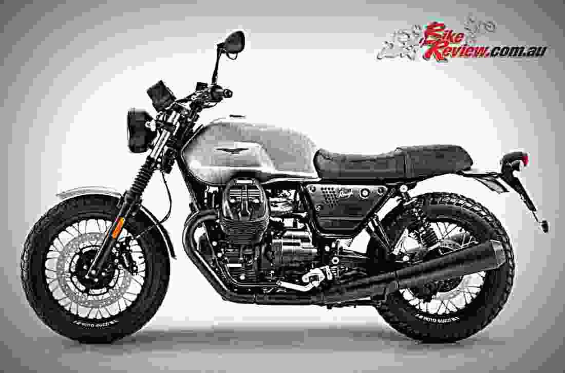 Moto Guzzi V7 III Rough 2018 1 motorbike A4 Photo Print