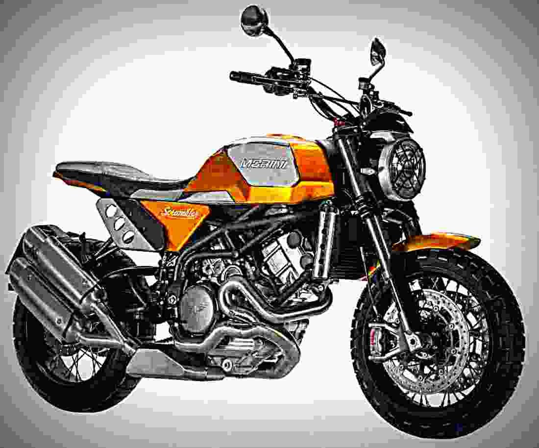 Moto Morini Scrambler 1200 2018 2 motorbike A4 Photo Print