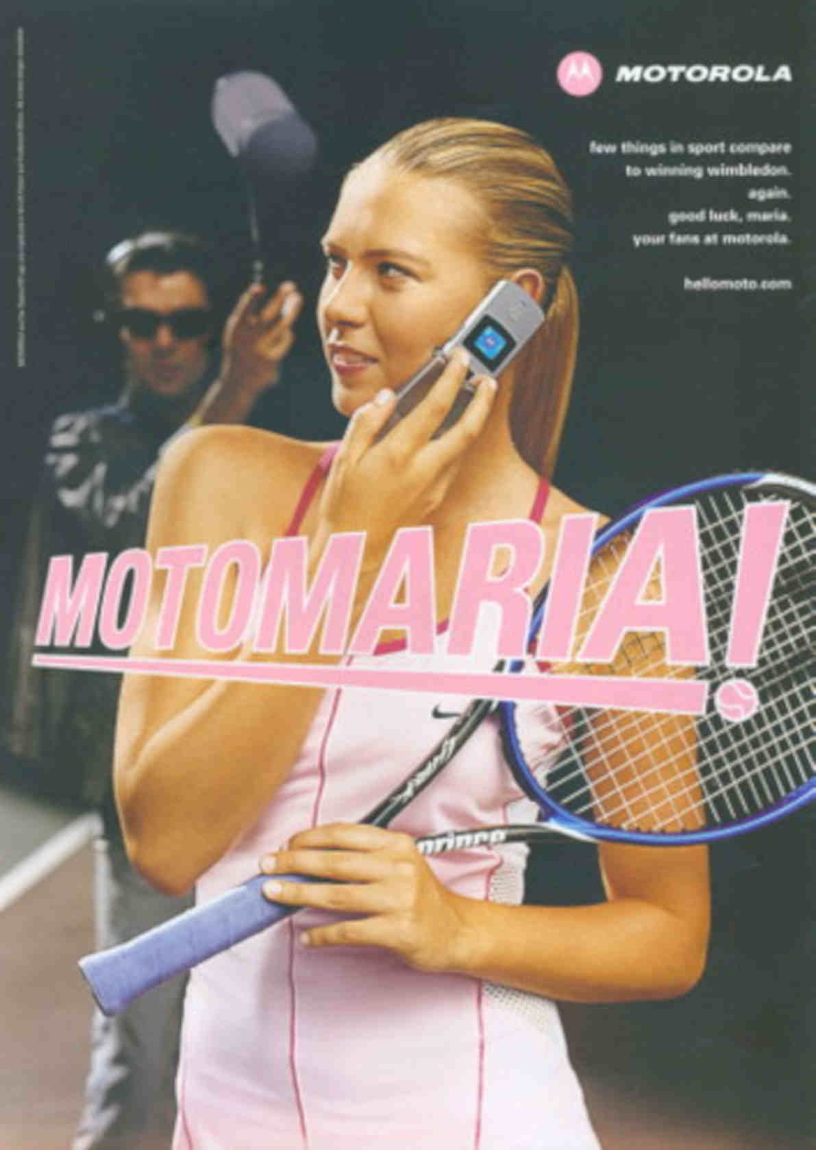 Moto Razr Sharapova Vintage Retro Advert Poster A4 Photo Print