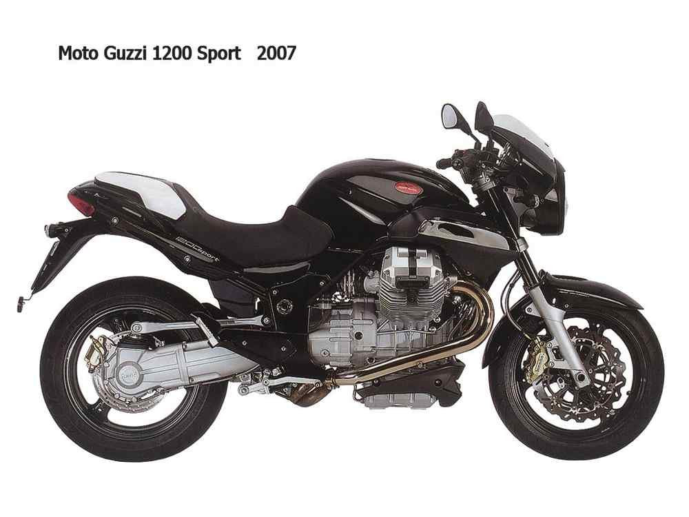 MotoGuzzi 1200Sport 2007 motorbike A4 Photo Print