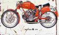 MotoGuzzi 500 1950 Aged Vintage A4 Photo Print