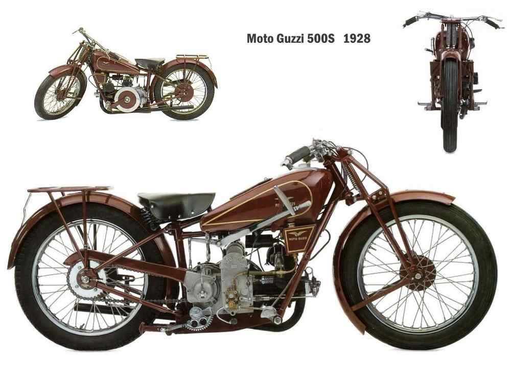 MotoGuzzi 500S 1928 motorbike A4 Photo Print