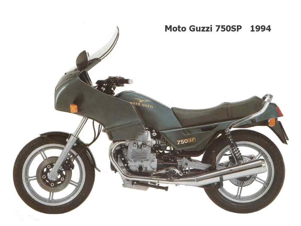 MotoGuzzi 750SP 1994 motorbike A4 Photo Print
