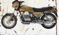 MotoGuzzi 850 T5 1985 Aged Vintage A4 Photo Print