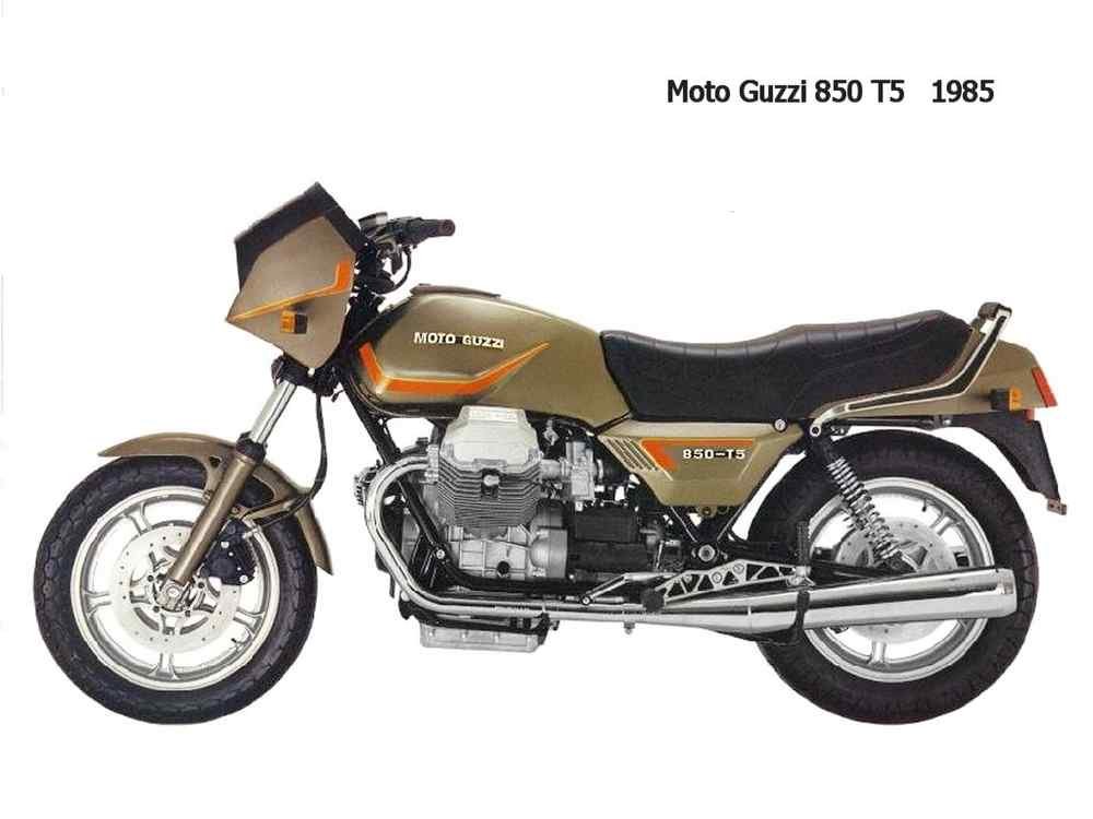 MotoGuzzi 850 T5 1985 motorbike A4 Photo Print