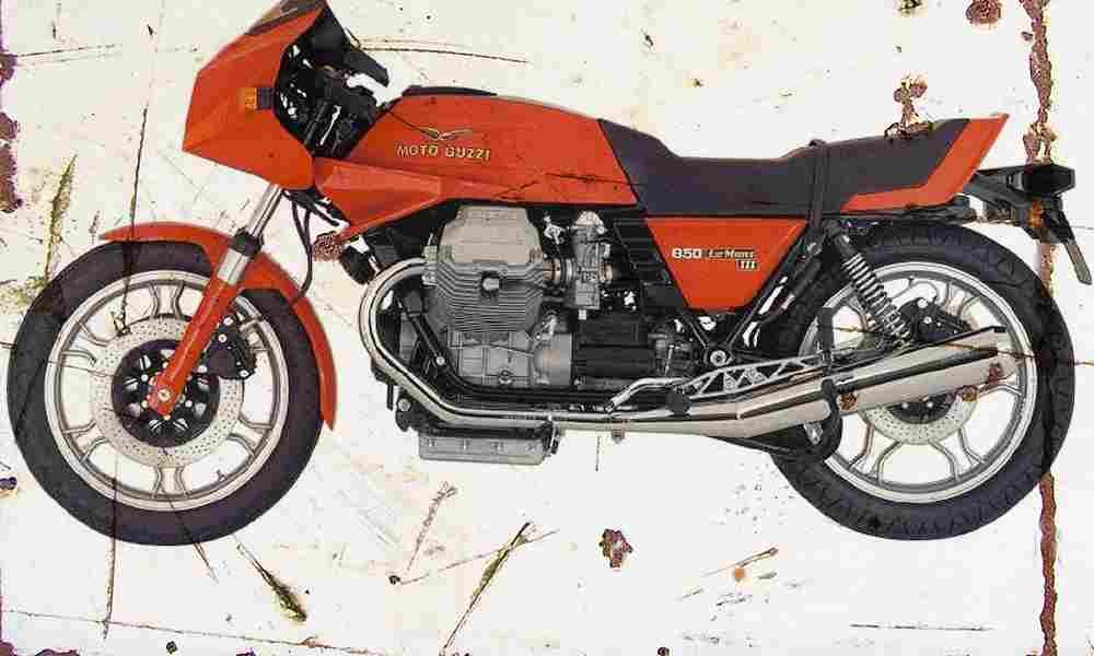 MotoGuzzi 850LeMansIII 1981 Aged Vintage A4 Photo Print