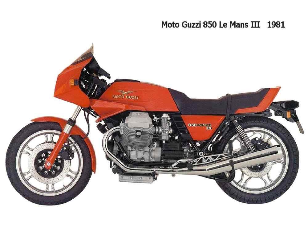 MotoGuzzi 850LeMansIII 1981 motorbike A4 Photo Print