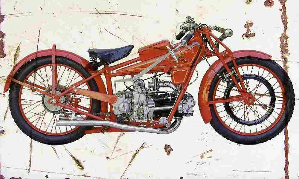 MotoGuzzi C4V 500 1926 Aged Vintage A4 Photo Print
