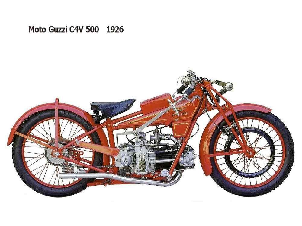 MotoGuzzi C4V 500 1926 motorbike A4 Photo Print