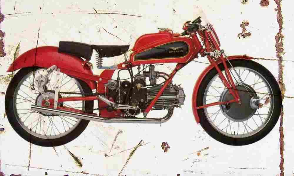 MotoGuzzi Dondolino 1946 Aged Vintage A4 Photo Print