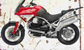 MotoGuzzi Stelvio1200 2008 Aged Vintage A4 Photo Print