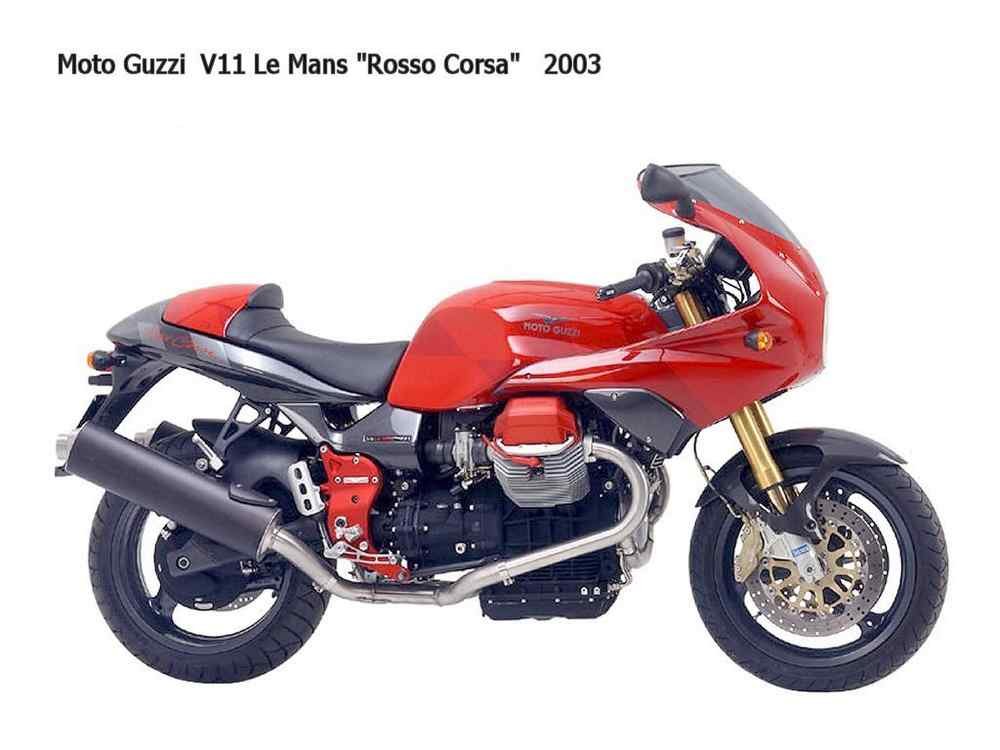 MotoGuzzi V11 LeMans RossoCorsa 2003 motorbike A4 Photo Print