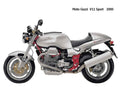 MotoGuzzi V11Sport 2000 motorbike A4 Photo Print
