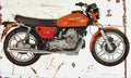 MotoGuzzi V50 1976 Aged Vintage A4 Photo Print