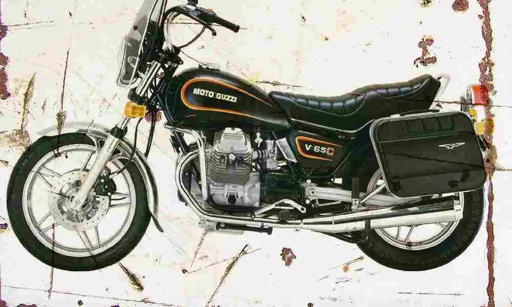 MotoGuzzi V65C 1984 Aged Vintage A4 Photo Print