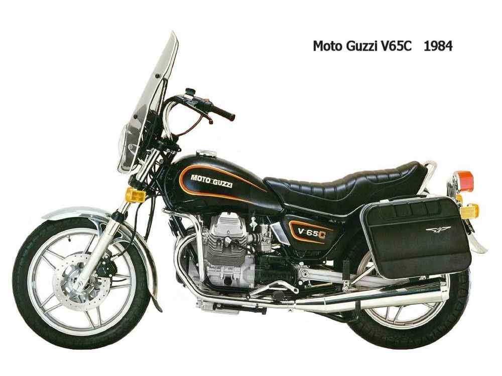 MotoGuzzi V65C 1984 motorbike A4 Photo Print