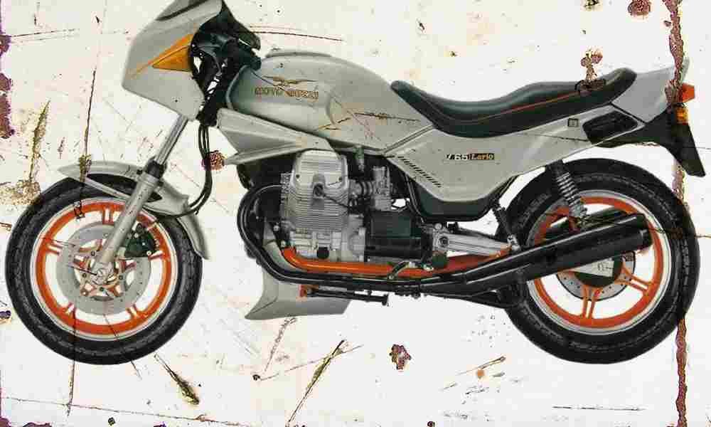 MotoGuzzi V65Lario 1986 Aged Vintage A4 Photo Print