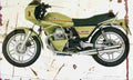 MotoGuzzi V65SP 1984 Aged Vintage A4 Photo Print