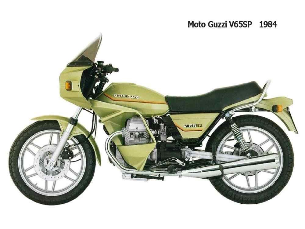 MotoGuzzi V65SP 1984 motorbike A4 Photo Print