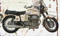 MotoGuzzi V7 1970 Aged Vintage A4 Photo Print