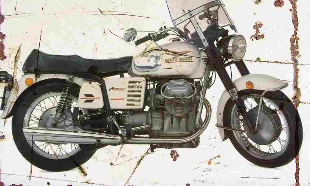 MotoGuzzi V7 1970 Aged Vintage A4 Photo Print
