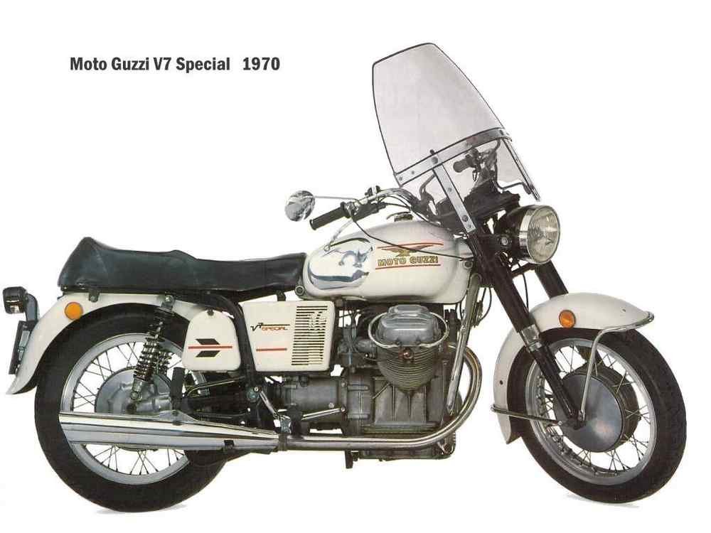 MotoGuzzi V7 1970 motorbike A4 Photo Print