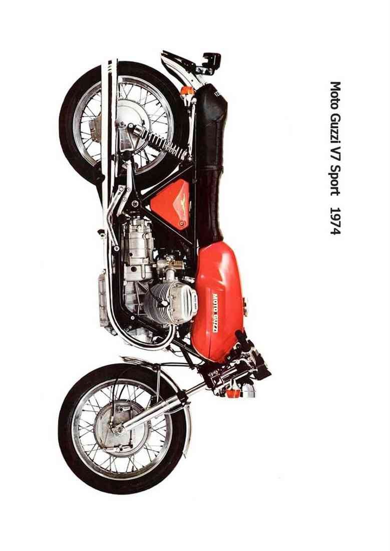 MotoGuzzi V7Sport 1974 A4 Photo Print