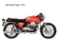MotoGuzzi V7Sport 1974 motorbike A4 Photo Print