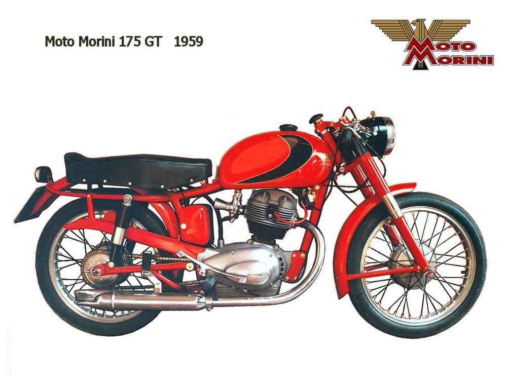 MotoMorini 175GT 1959 motorbike A4 Photo Print