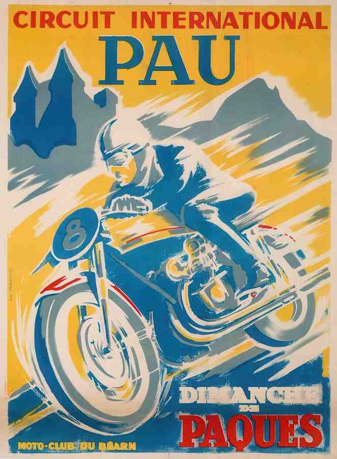 MotoPau Vintage Advert A4 Photo Print