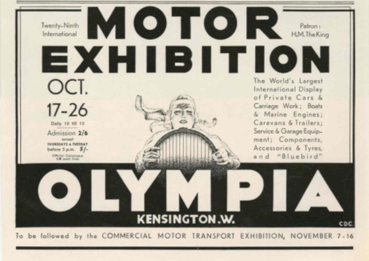 Motor Exhibition 1936 1930s Vintage Retro Advert Poster