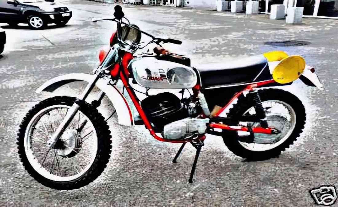 Motorbike Jawa Isdt A4 Photo Print