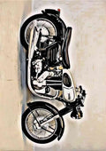 Motorbike Norton Es2 1956 DRAW A4 Photo Print