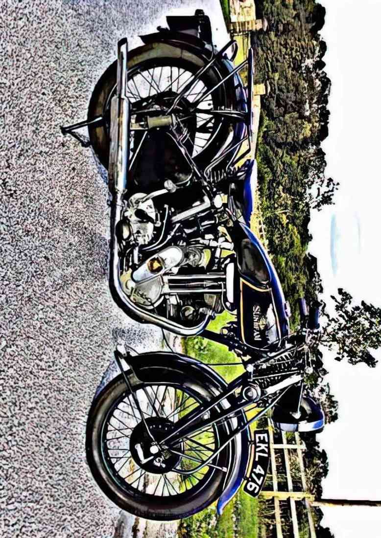 Motorbike sunbeam model9 A4 Photo Print