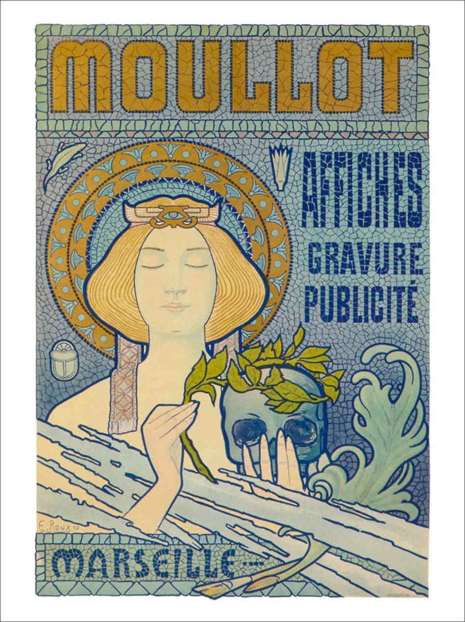 Moullot Affiches Marseille Roux 1897 Vintage Retro Advert Poster A4 Photo Print