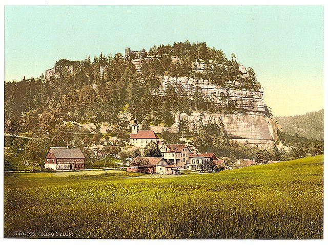 Mount Oybin Zittau Saxony Vintage A4 Photo Print