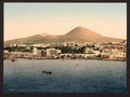 Mount Vesuvius I with Torre de Creco Naples Vintage A4 Photo Print