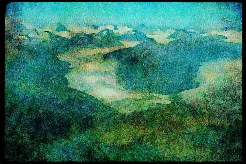 Mountains 114002 Magnificent Glacier A4 Limited Edition Watercolour Print
